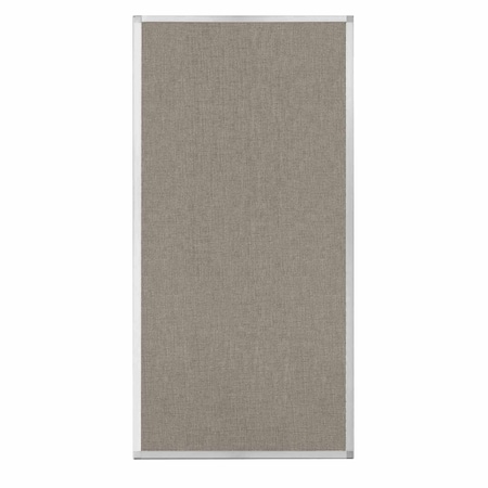 Versare Hush Panel Configurable Cubicle Partition 3' x 6' Warm Pebble Fabric 1812506